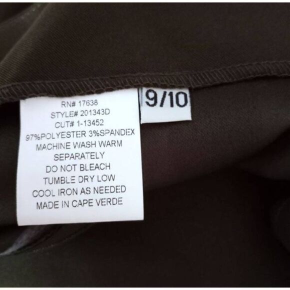 ARMY GREEN DRESS SZ.9/10 EUC. - Picture 6 of 6